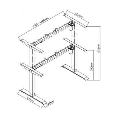 Ark Desk Classic - Premium Single Motor Standing Desk - Ark Ergonomics